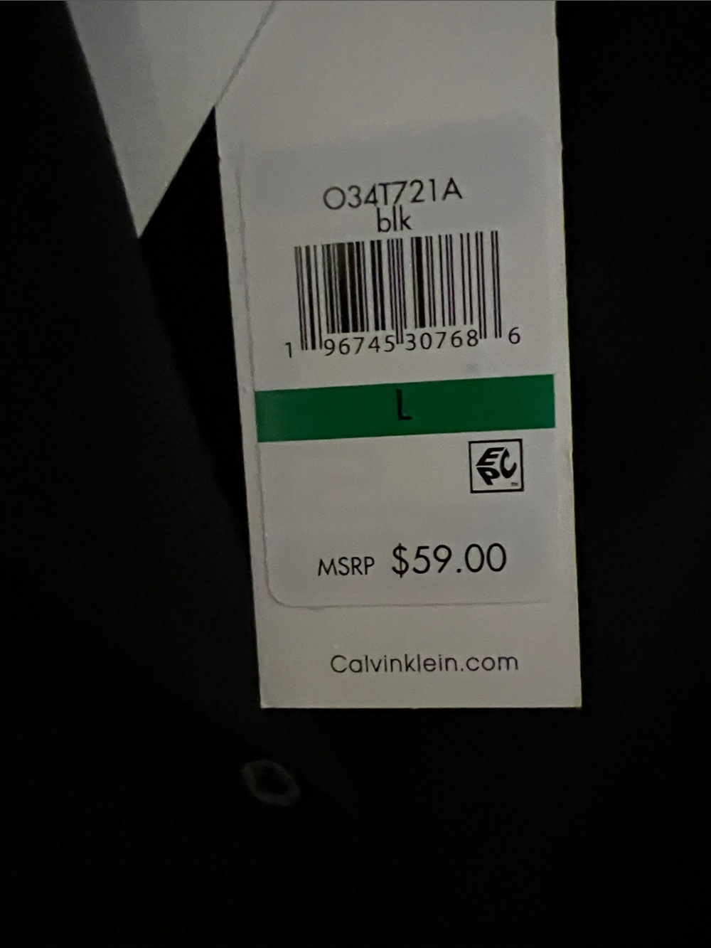 Calvin Klein Black Cropped Button-Front Top - Picture 4 of 12